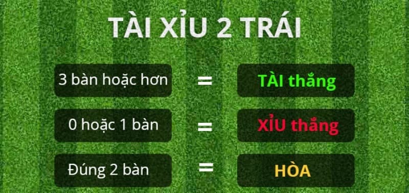 2 trái là tài hay xỉu